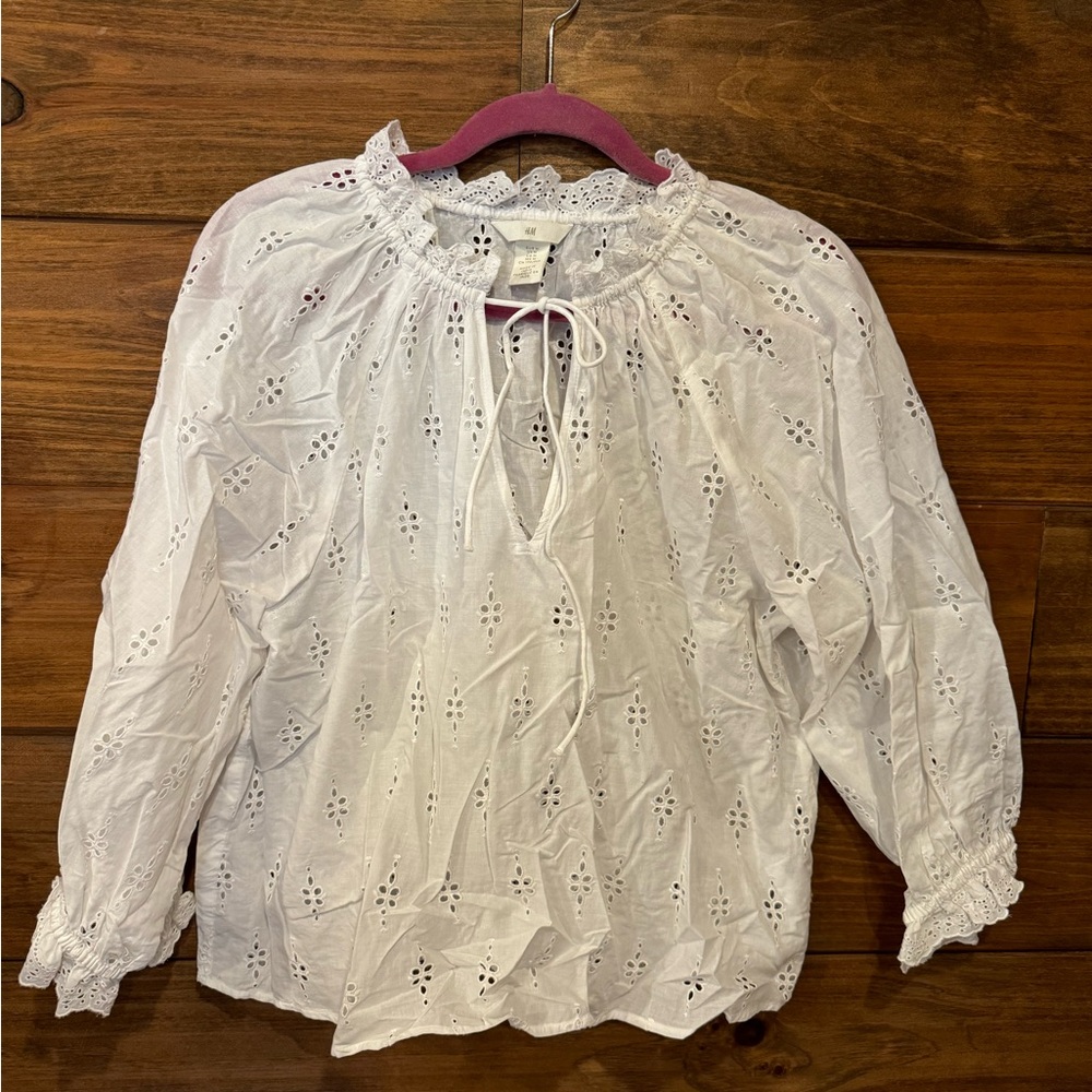 H&M Eyelet Lace Top